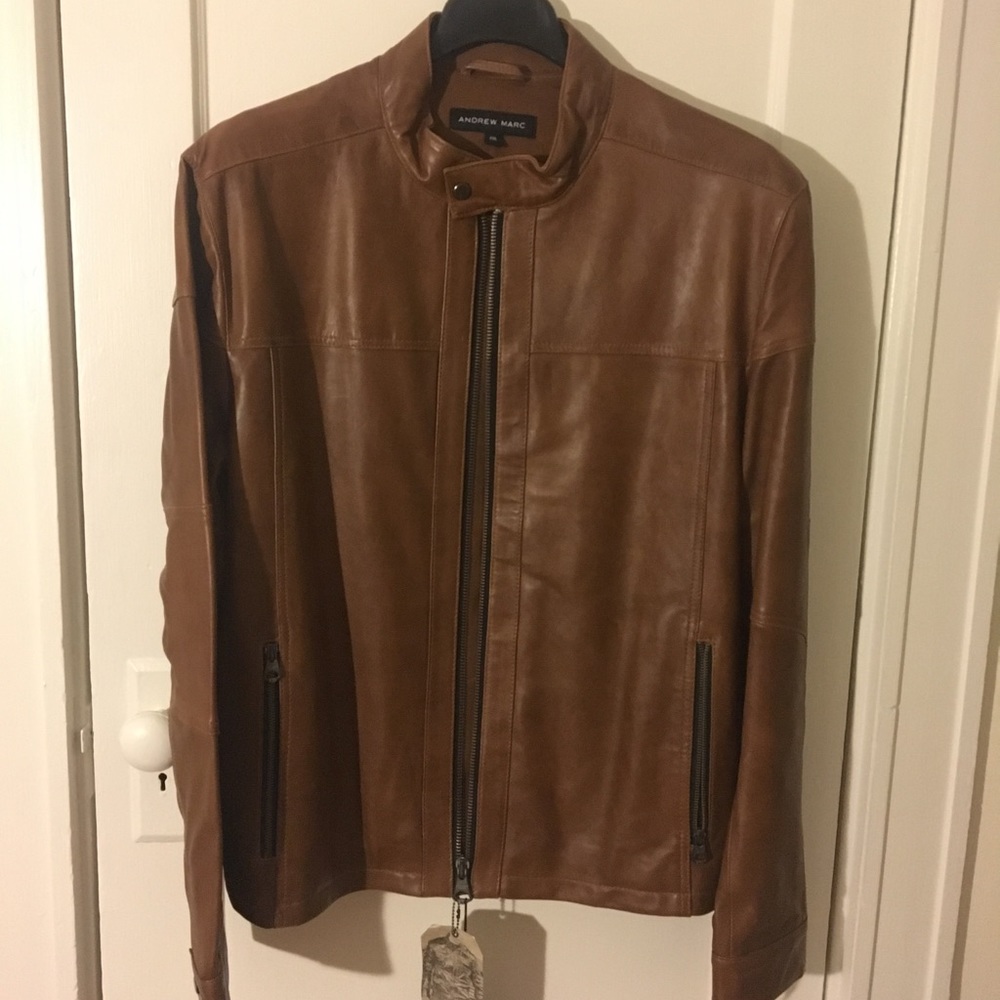 XXL MENS AUTHENTIC LEATHER JACKET - ANDREW MARC